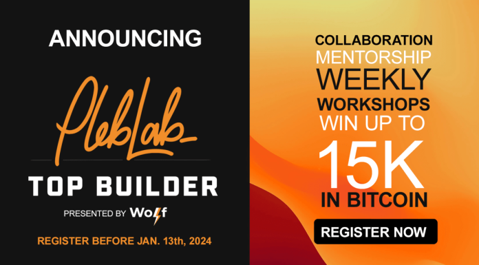 PlebLab Announces TopBuilder: A Unique Bitcoin Competition pleblab-announces-topbuilder:-a-unique-bitcoin-competition